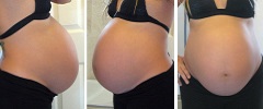 Живот на 8 месяце беременности
