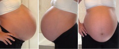 Живот на 9 месяце беременности