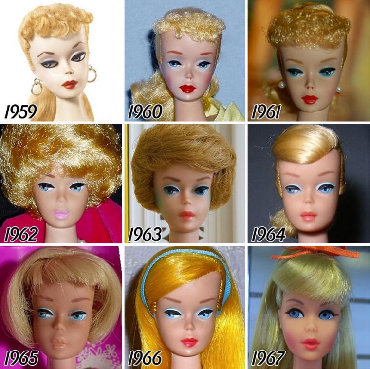Эволюция куклы Барби за 56 лет, фото № 1