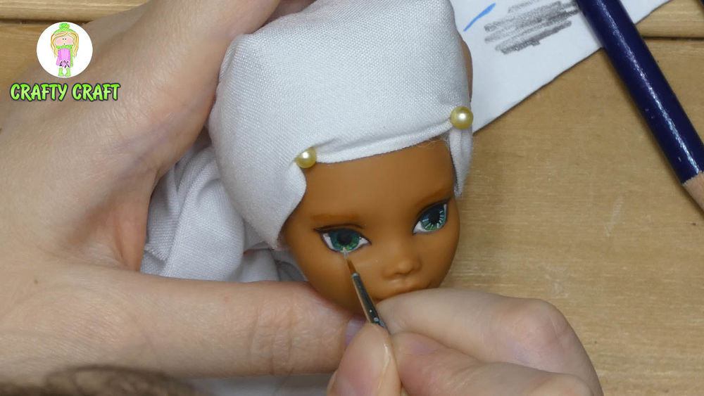 Переделка куклы: ООАК, прошивка волос шерстью, обувь и платье своими руками для куклы Монстер Хай, фото № 11