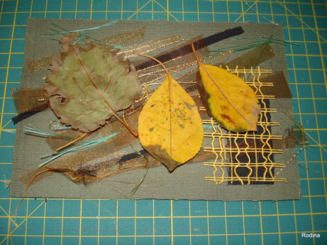 Делаем необычную открытку с осенними листьями, фото № 5