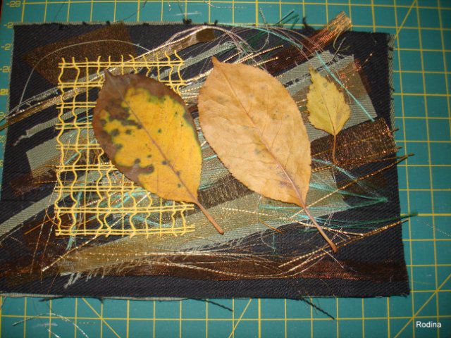 Делаем необычную открытку с осенними листьями, фото № 4