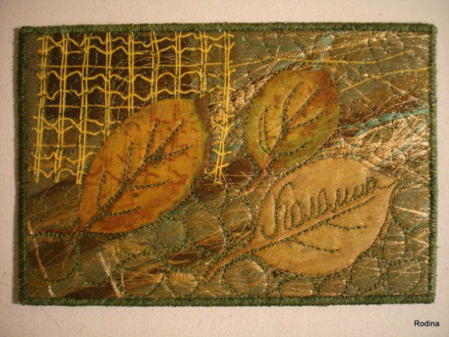 Делаем необычную открытку с осенними листьями, фото № 9
