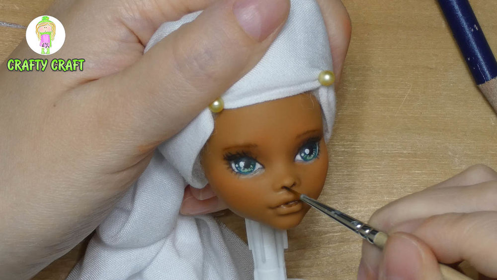 Переделка куклы: ООАК, прошивка волос шерстью, обувь и платье своими руками для куклы Монстер Хай, фото № 16