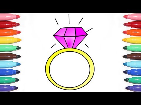 💍 Как рисовать кольцо Раскраски для детей 