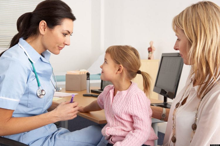 Посещение врача с ребенком
