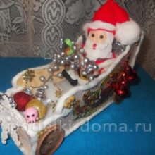 Дед Мороз в своей волшебной колеснице
